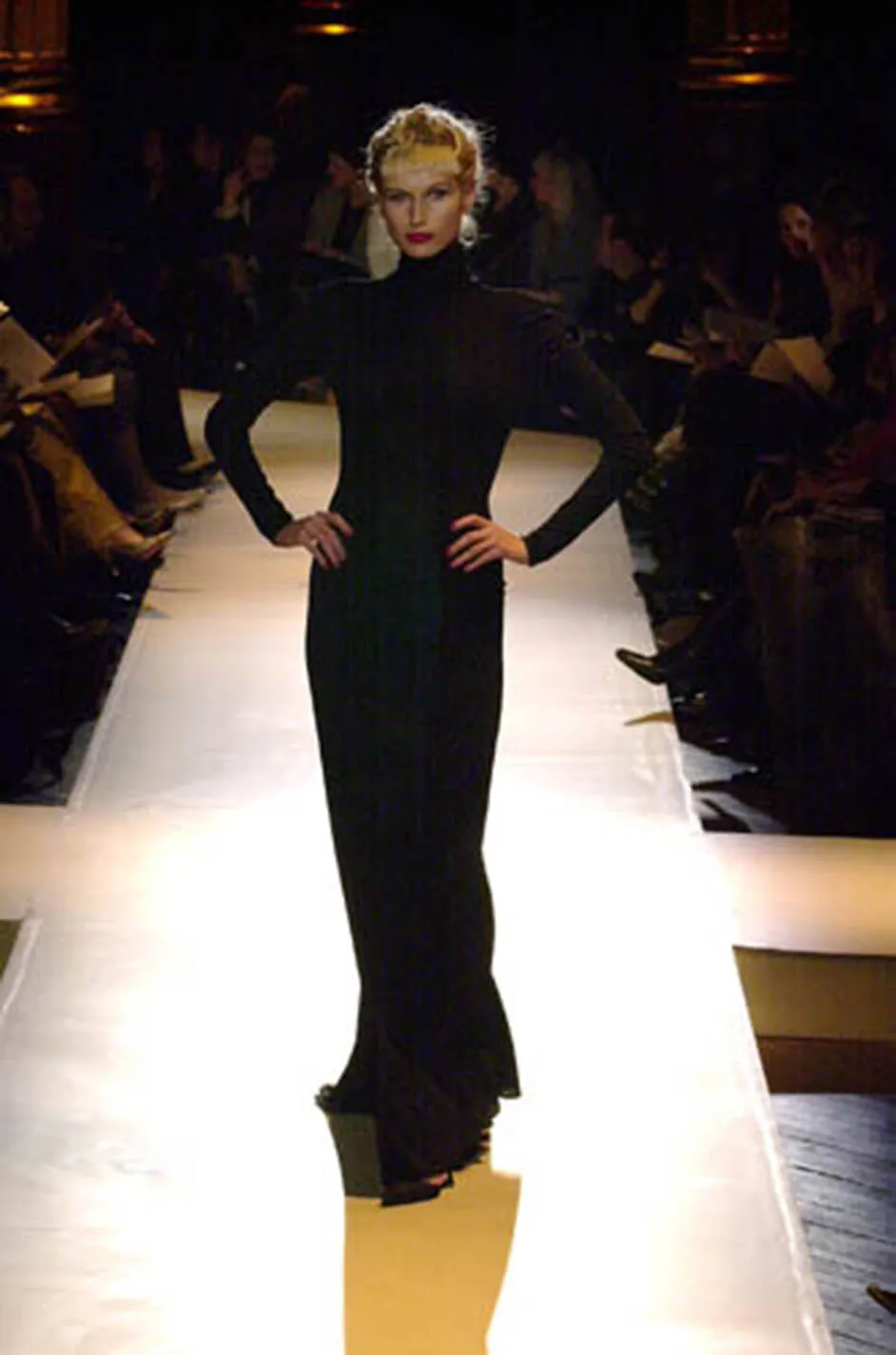 S/S 2001 Jean Louis Scherrer Haute Couture Backless Jewelled Runway Dress