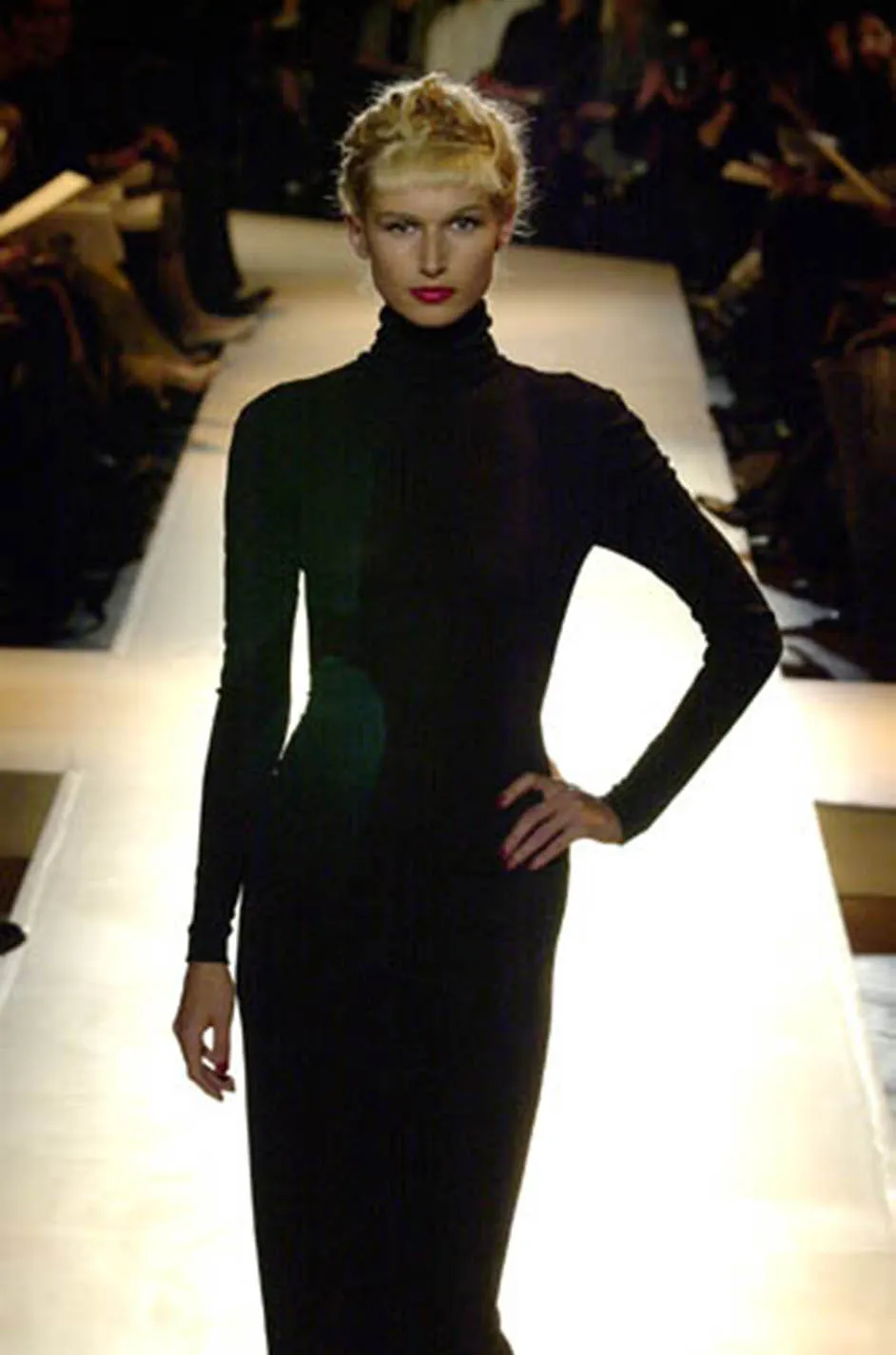 S/S 2001 Jean Louis Scherrer Haute Couture Backless Jewelled Runway Dress
