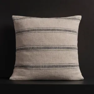 Stripe Textured Gauze Pillow - Natural/Black