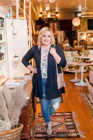 Summer Magic Cardigan In Night Sky