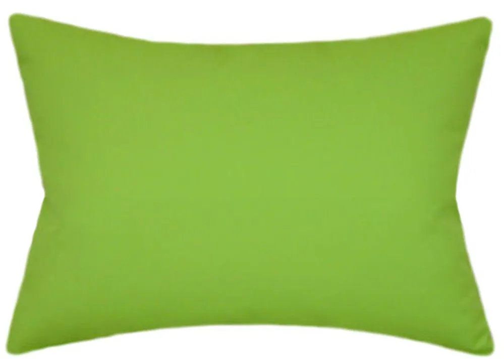 Sunbrella® Canvas Macaw Green Indoor/Outdoor Solid Color Pillow