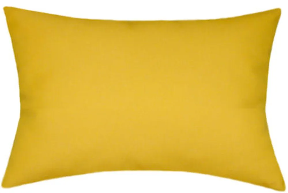 Sunbrella® Canvas Sunflower Yellow Indoor/Outdoor Solid Color Pillow