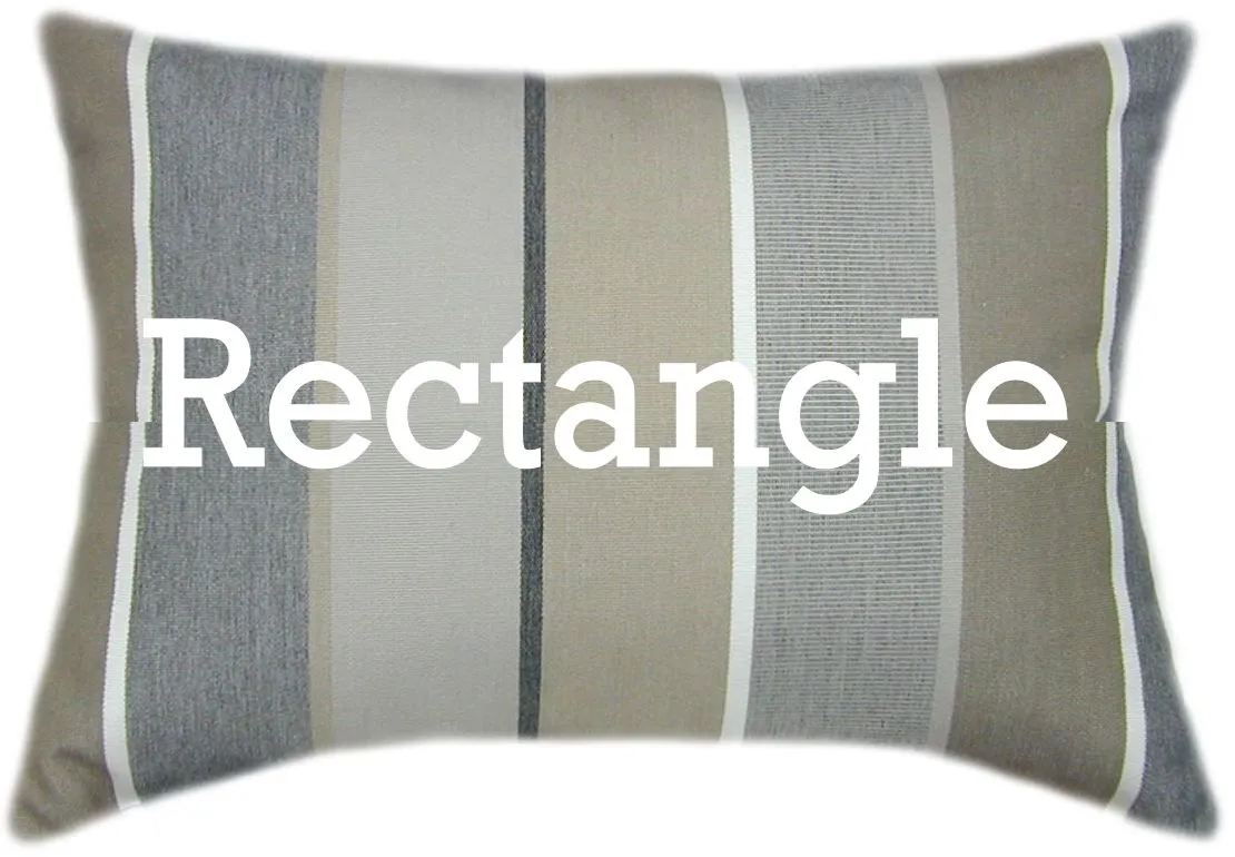 Sunbrella® Milano Char Indoor/Outdoor Striped Pillow