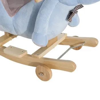 Super Soft and Gentle Musical Rocking Horse Elephant with Wheels | 18m 