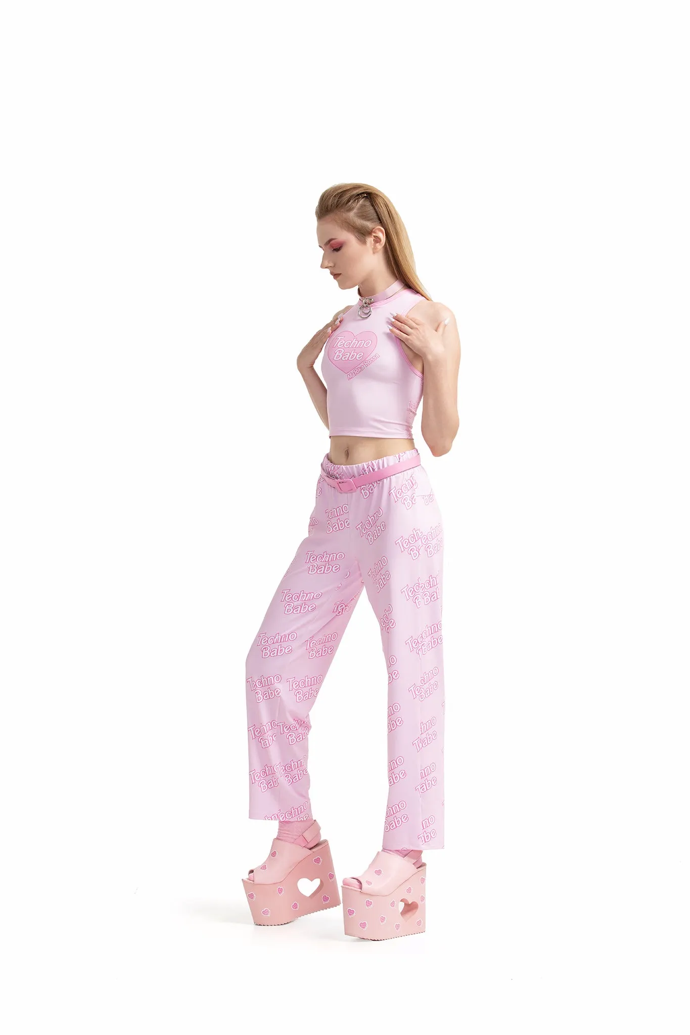 Techno Babe [Pink] - Ankle-length trousers