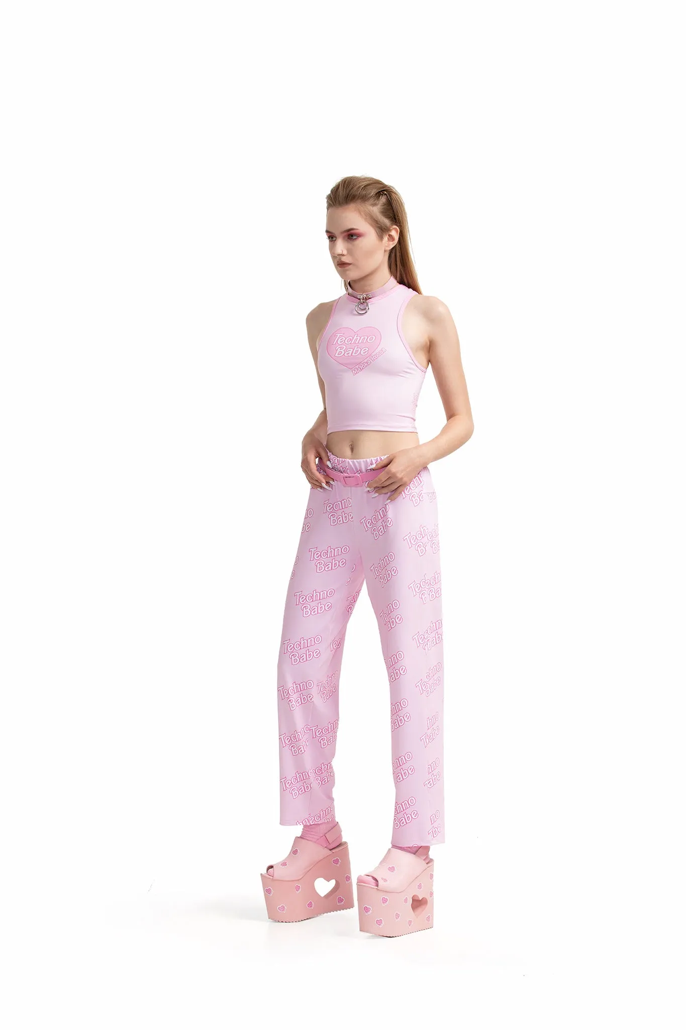 Techno Babe [Pink] - Ankle-length trousers
