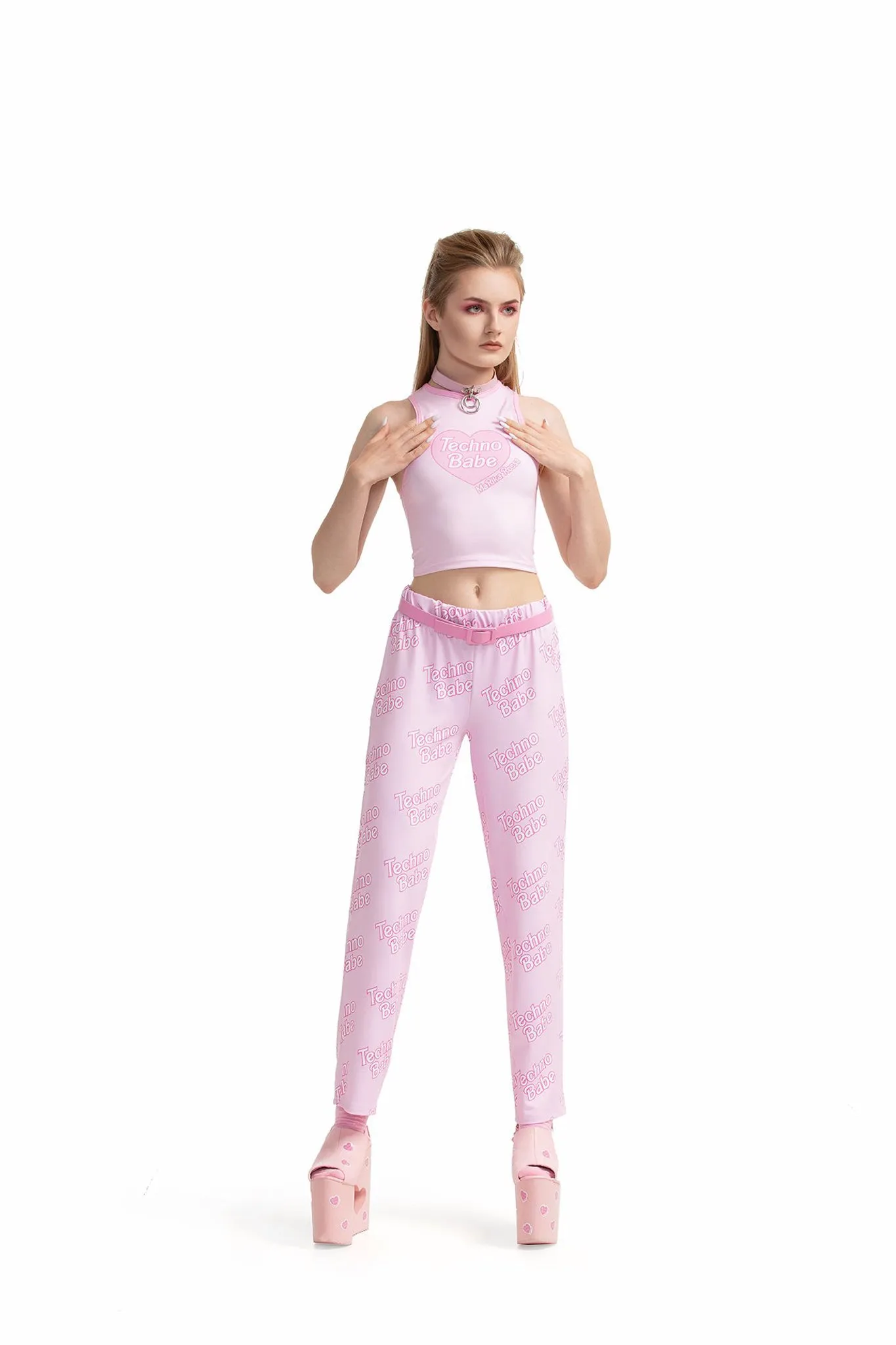 Techno Babe [Pink] - Ankle-length trousers