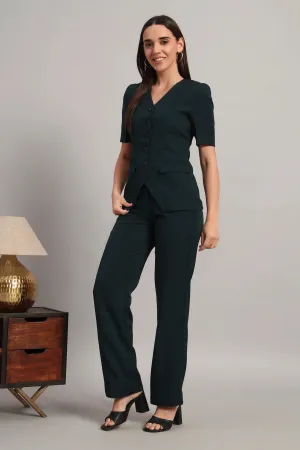 The Breezy Blazer Set, Peacock Green