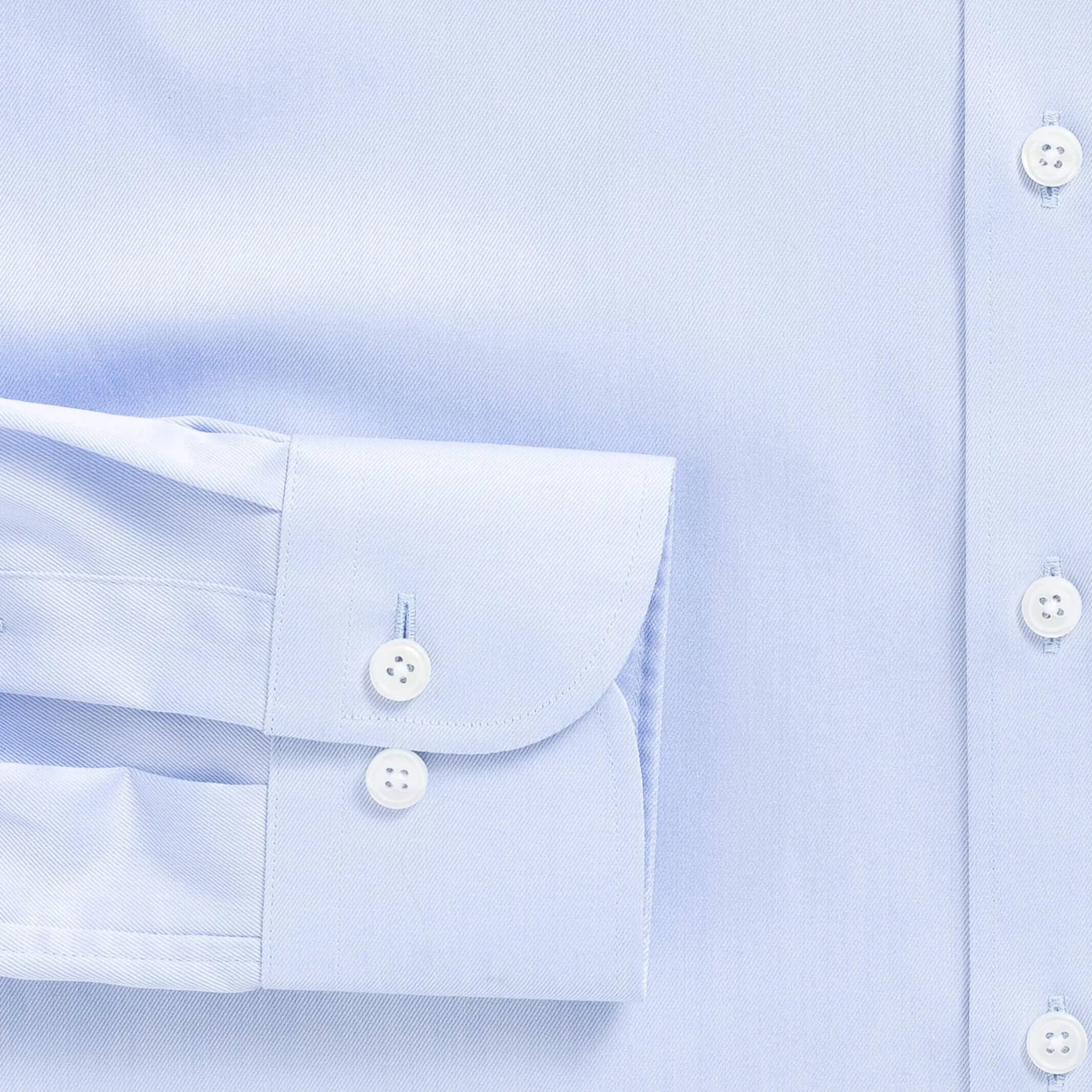 The Light Blue Sanders Non Iron Fine Twill Custom Shirt