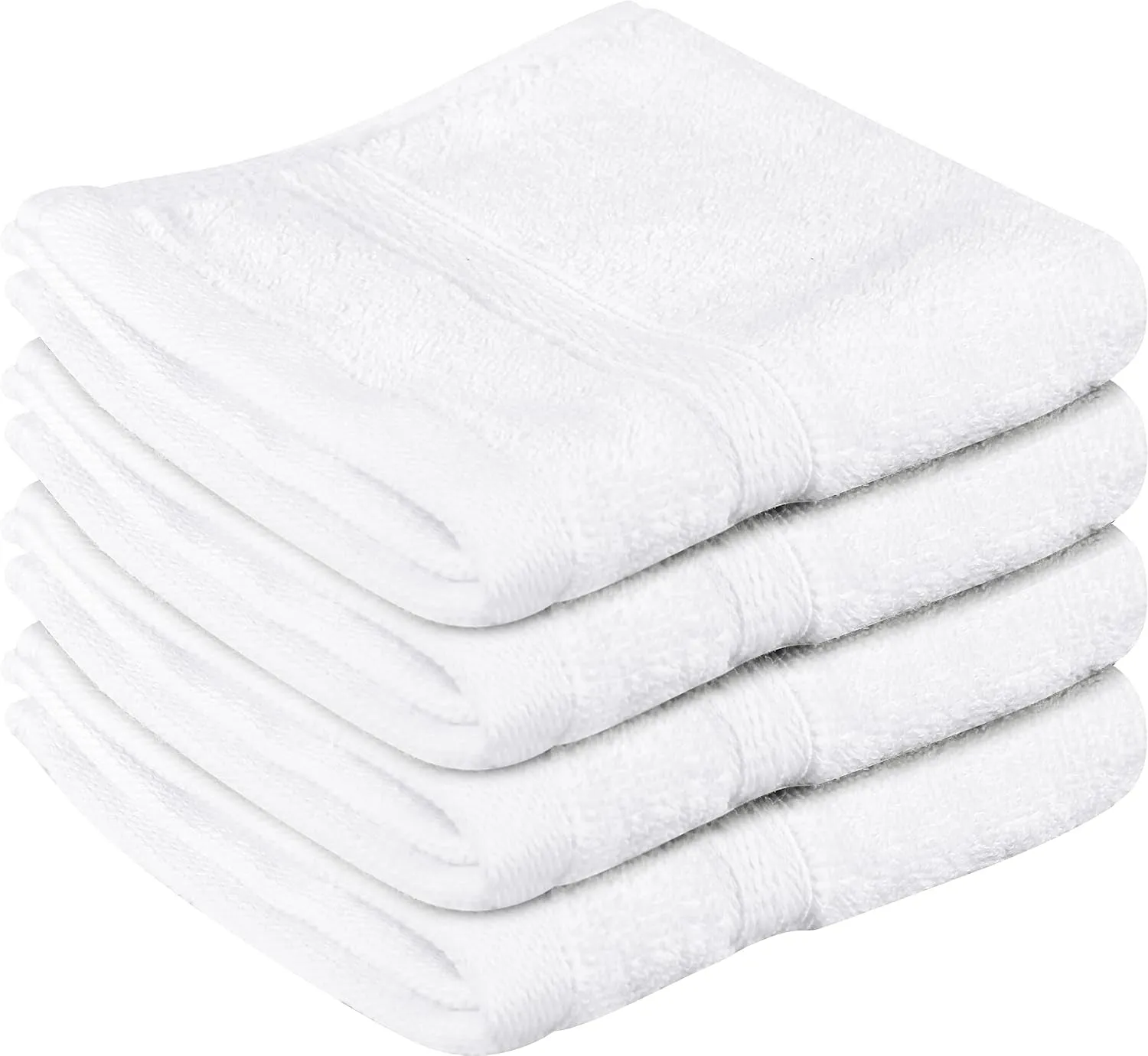 Towel and Linen Mart 100% Cotton - 24 Pack Wash Cloth Set - Flannel Face Cloths, Highly Absorbent and Soft Feel Fingertip Towels (Multi, Pack of 24)