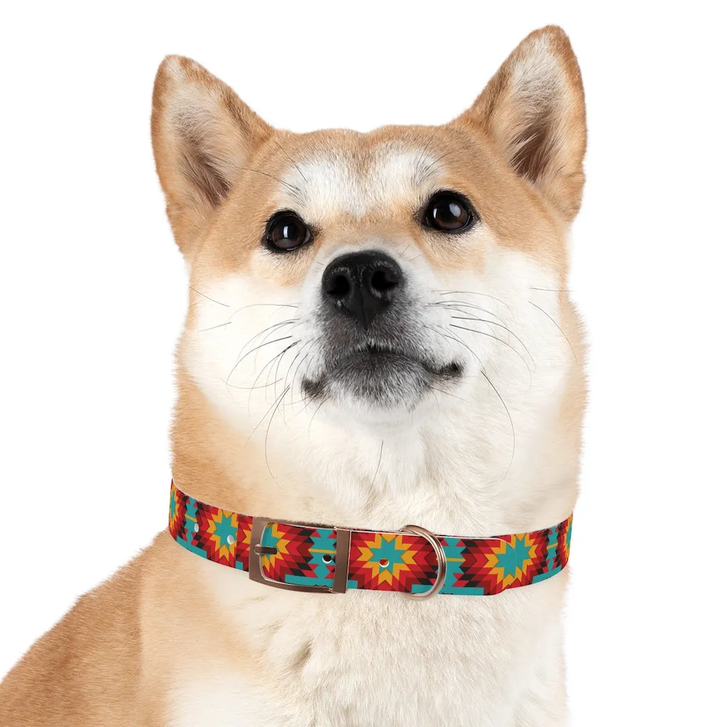 Turquoise Aztec Dog Collar
