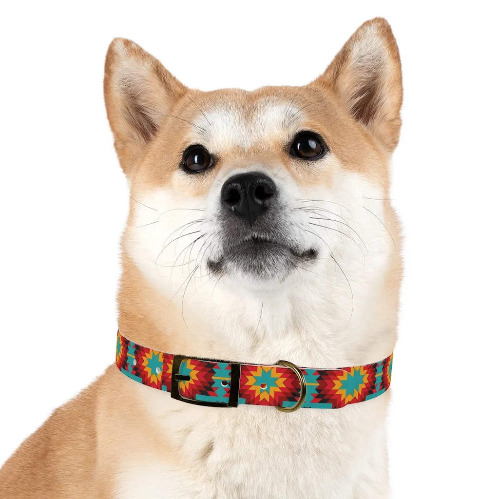 Turquoise Aztec Dog Collar