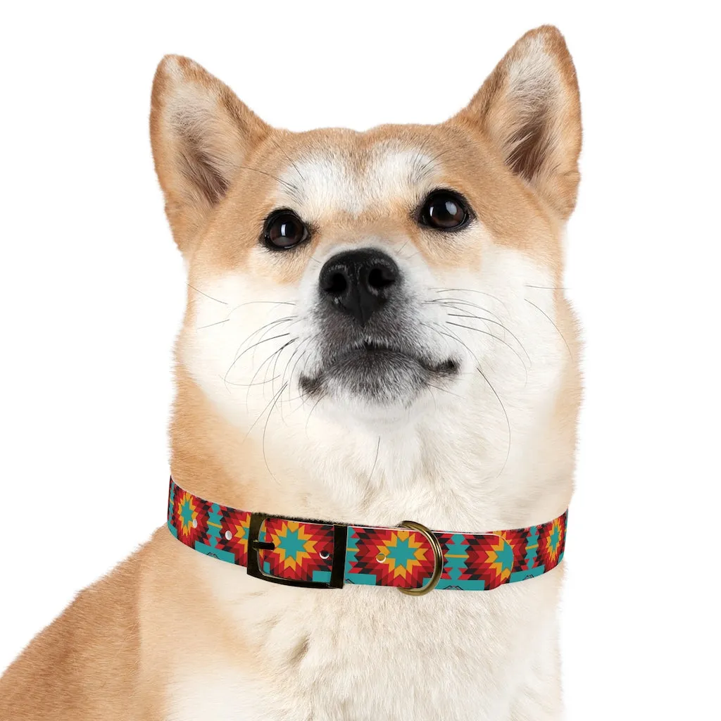 Turquoise Aztec Dog Collar