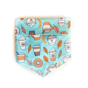 Turquoise Coffee & Donuts Bandana