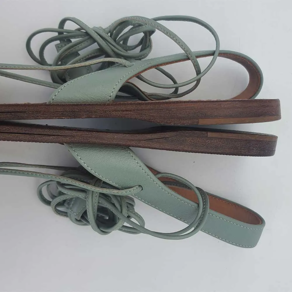Turquoise Intreciatto Sandals