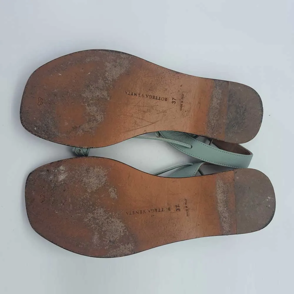 Turquoise Intreciatto Sandals