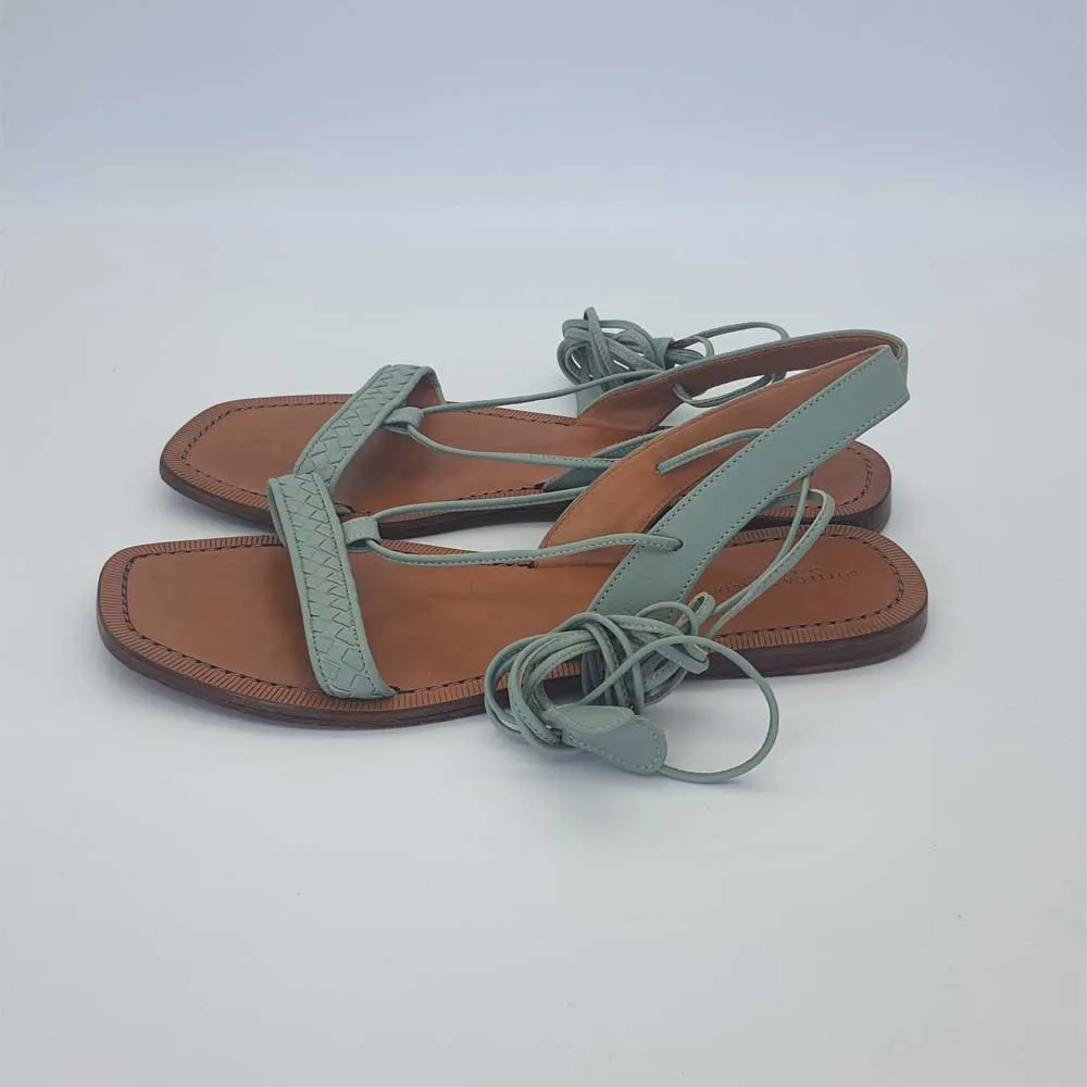 Turquoise Intreciatto Sandals