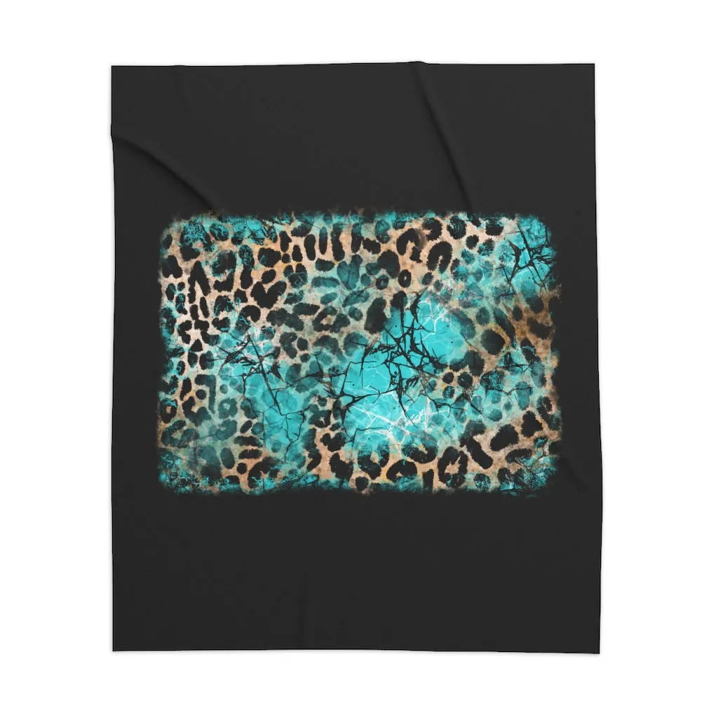 Turquoise Slab Sherpa Blanket