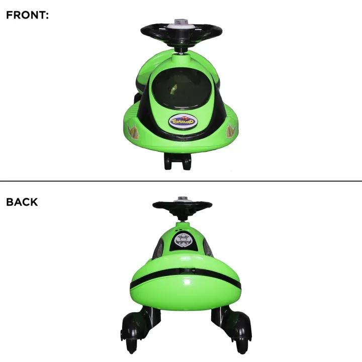 Twist Baby Swing Car Sleek Green & Black Adventure Ride On