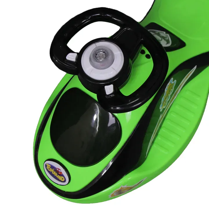 Twist Baby Swing Car Sleek Green & Black Adventure Ride On