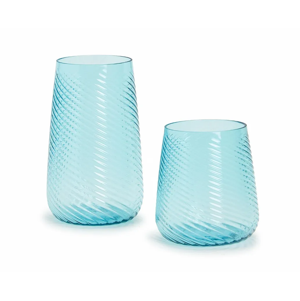 Twisted Sea Foam Acrylic Drink Glasses