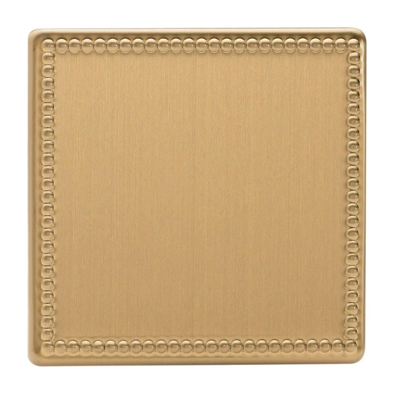Varilight 1-Gang (Single), Blank Plate, Dimension Screwless Jubilee Brushed Brass XDYSBS.JB
