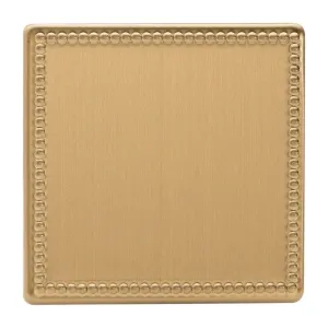 Varilight 1-Gang (Single), Blank Plate, Dimension Screwless Jubilee Brushed Brass XDYSBS.JB