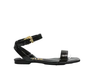 Versace Jeans Women's Black Flat  Sandal WAA3S61 - 40% OFF