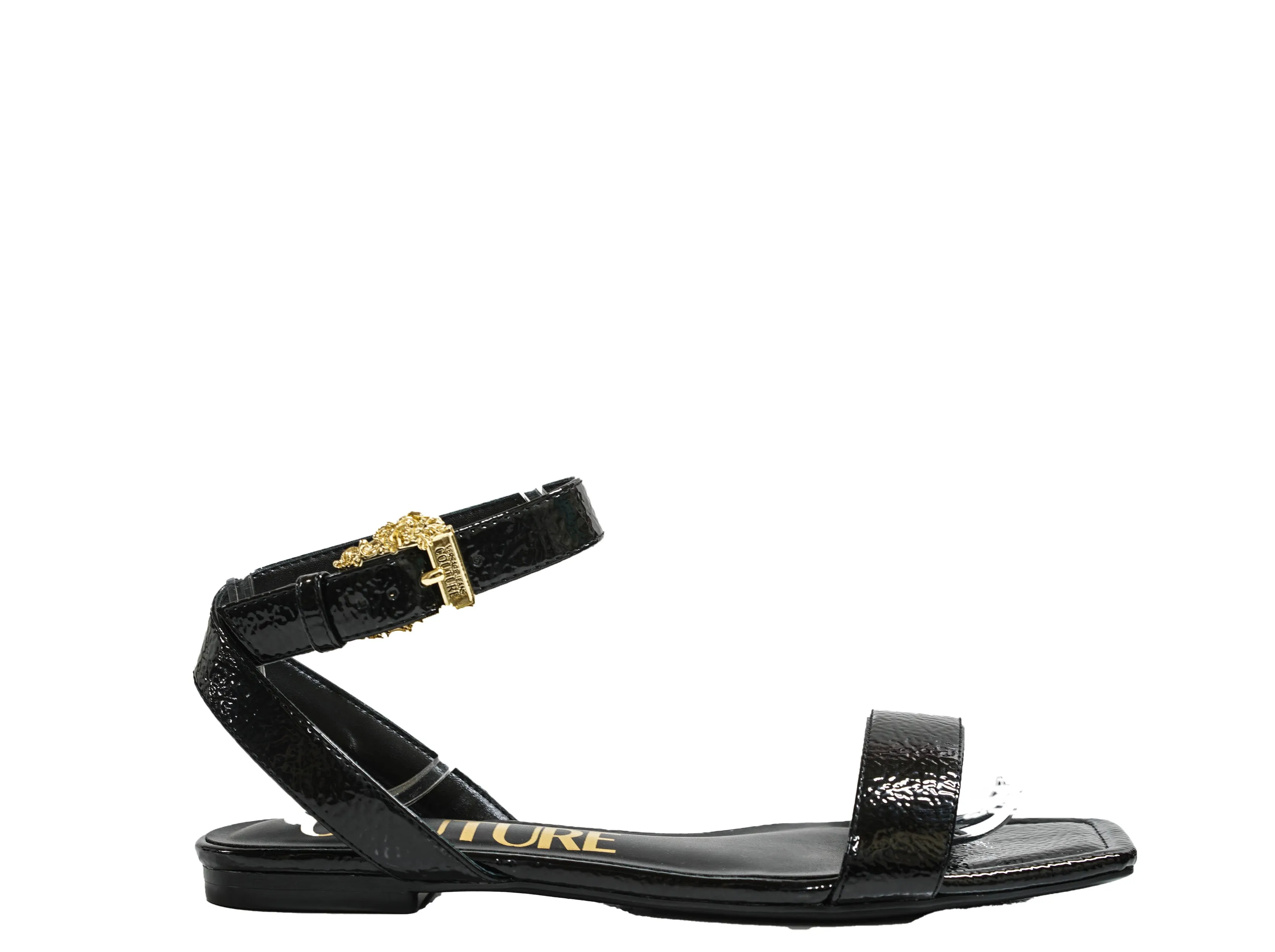 Versace Jeans Women's Black Flat  Sandal WAA3S61 - 40% OFF