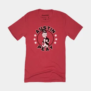 Vintage Red Austin Peay Governors Tee