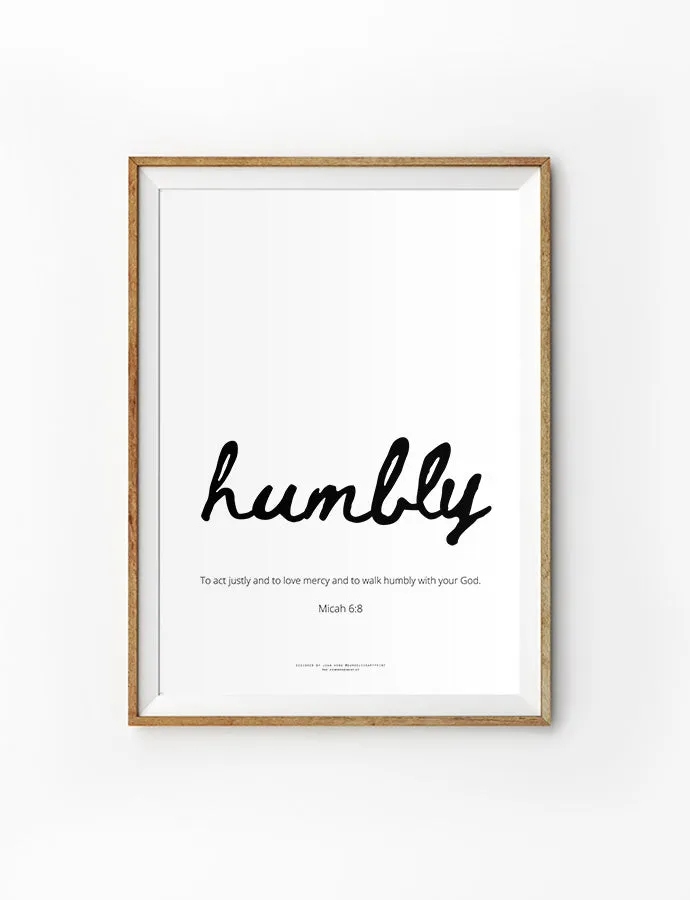 Walk Humbly {Poster}