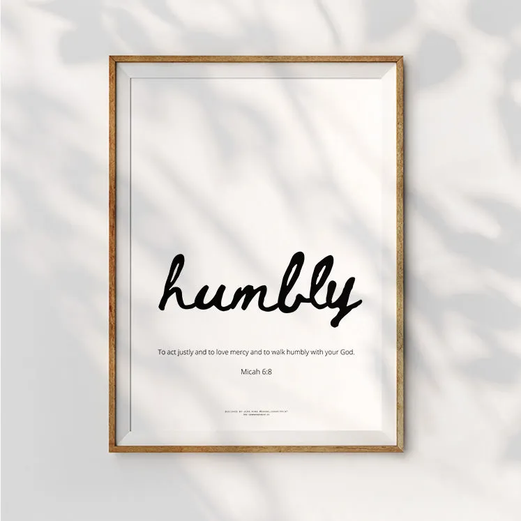 Walk Humbly {Poster}