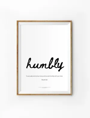 Walk Humbly {Poster}