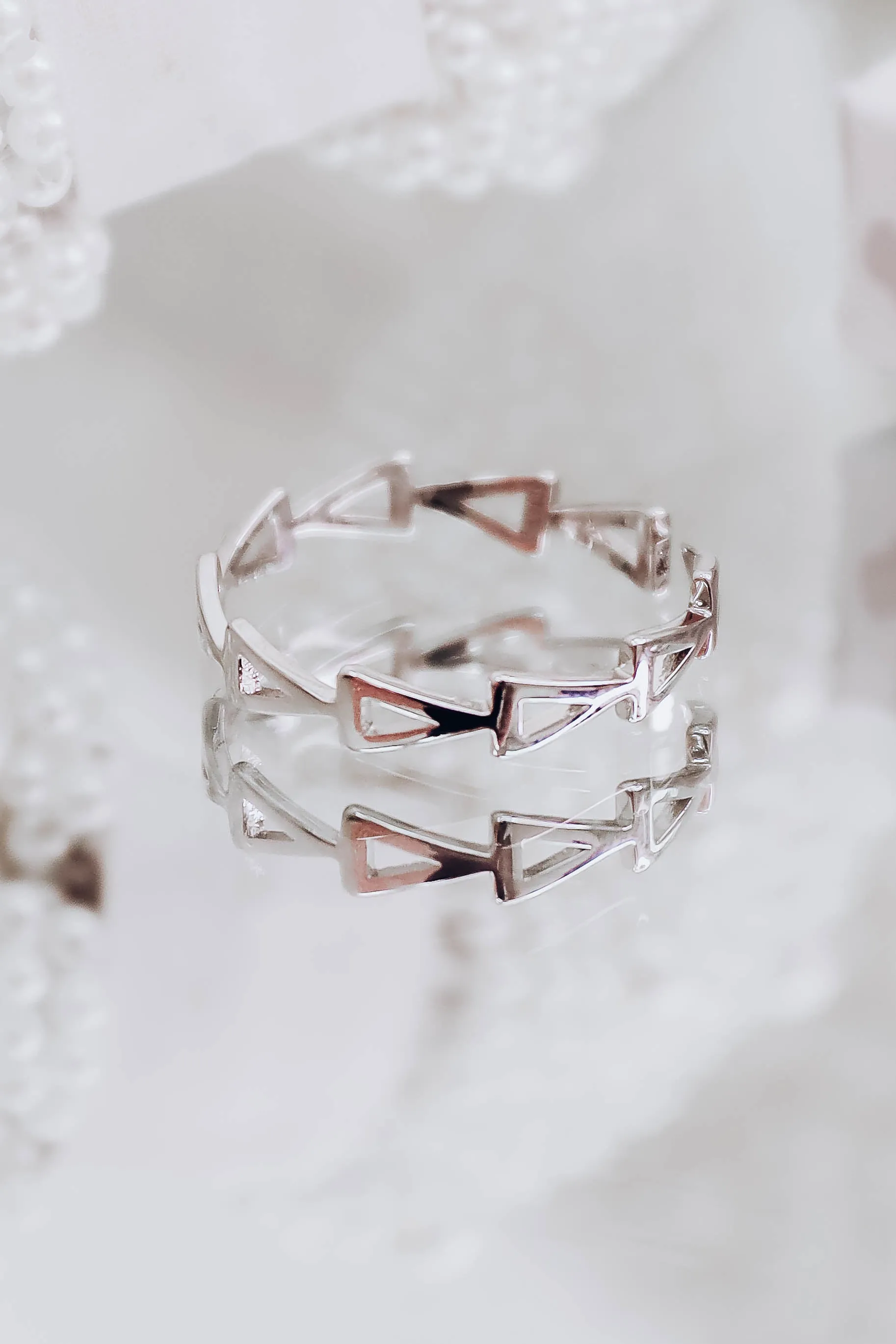 Walk This Way Ring by B.b.Lila - Silver