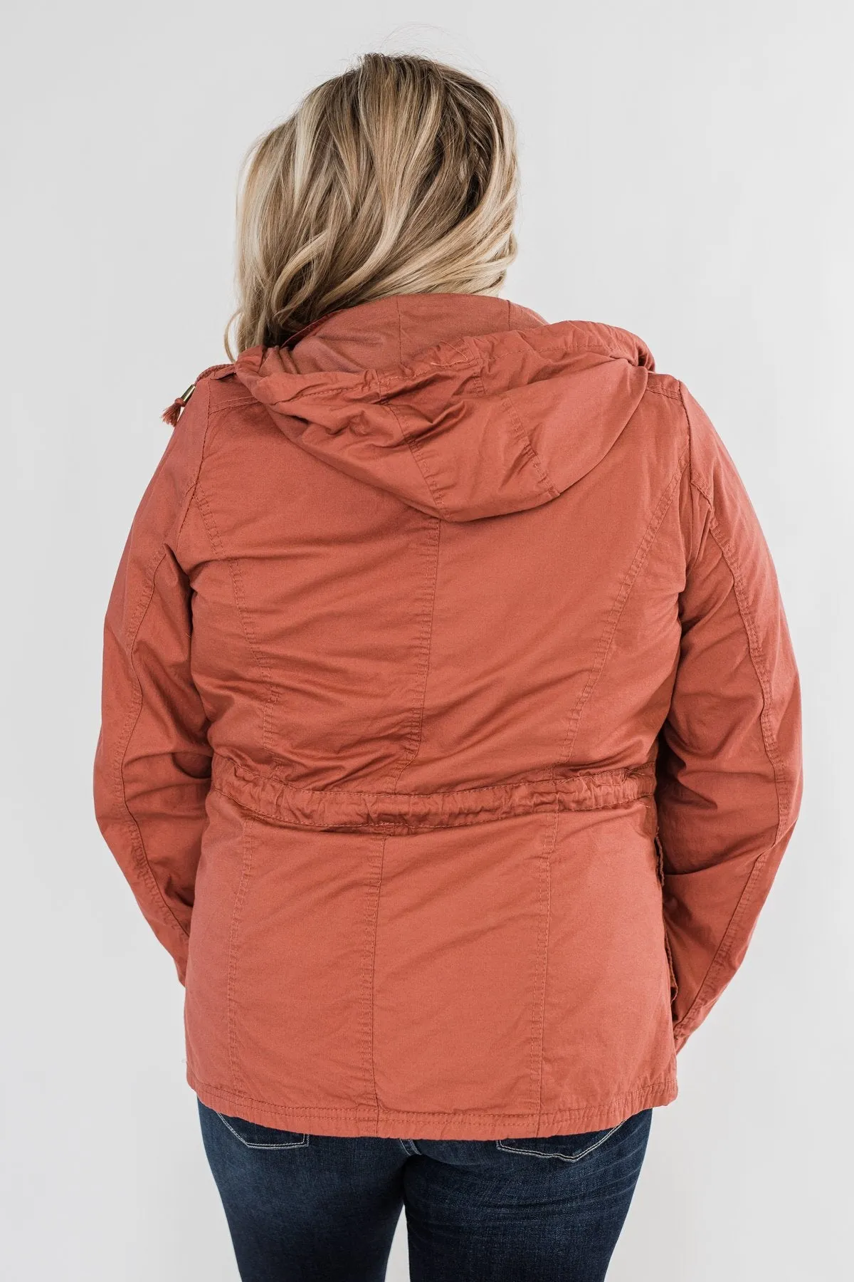 Walk With Me Cinch Jacket- Soft Rust