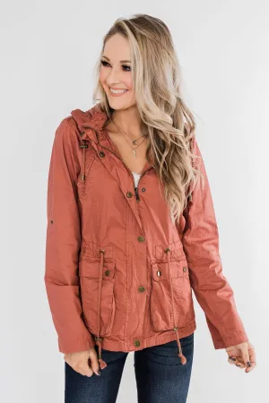 Walk With Me Cinch Jacket- Soft Rust