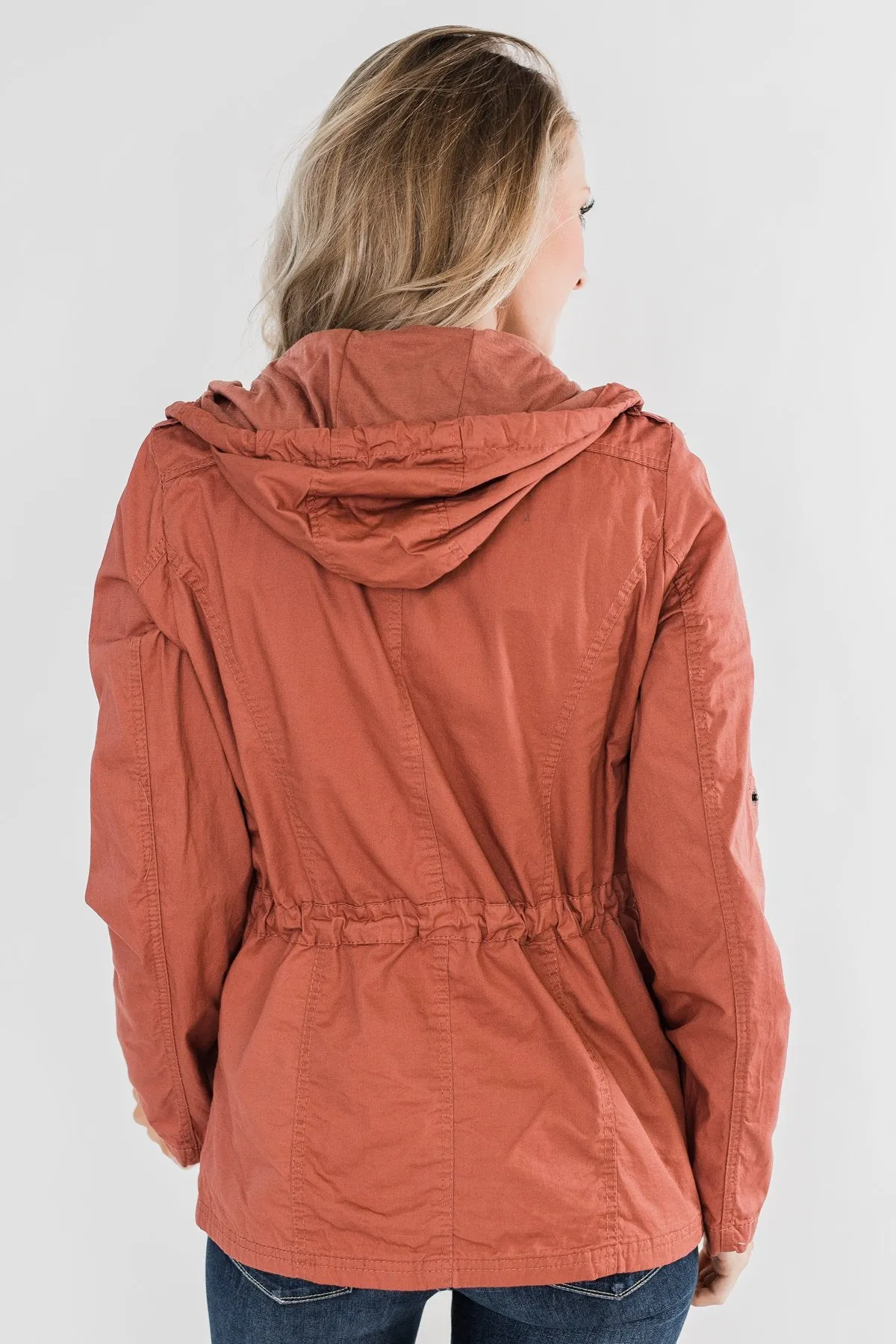 Walk With Me Cinch Jacket- Soft Rust