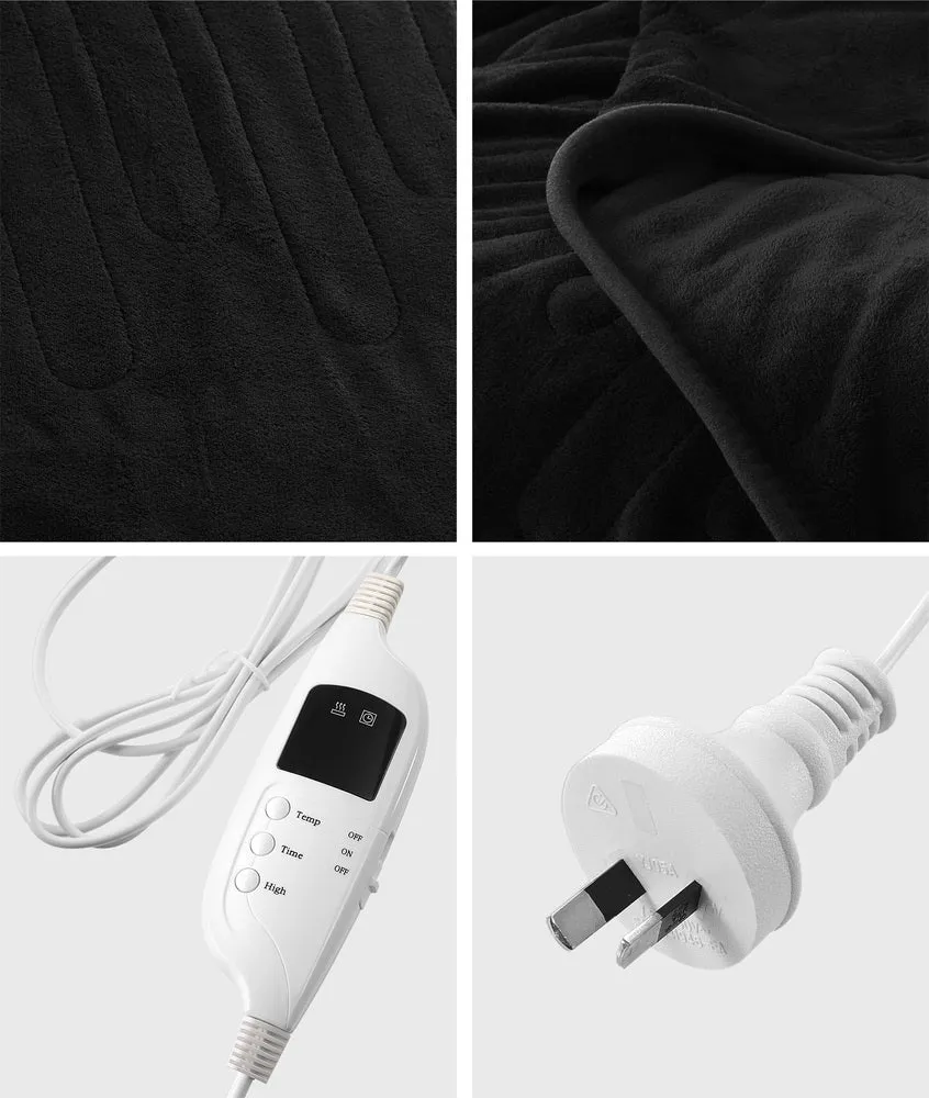 Washable Electric Heated Throw Rug Flannel Coral