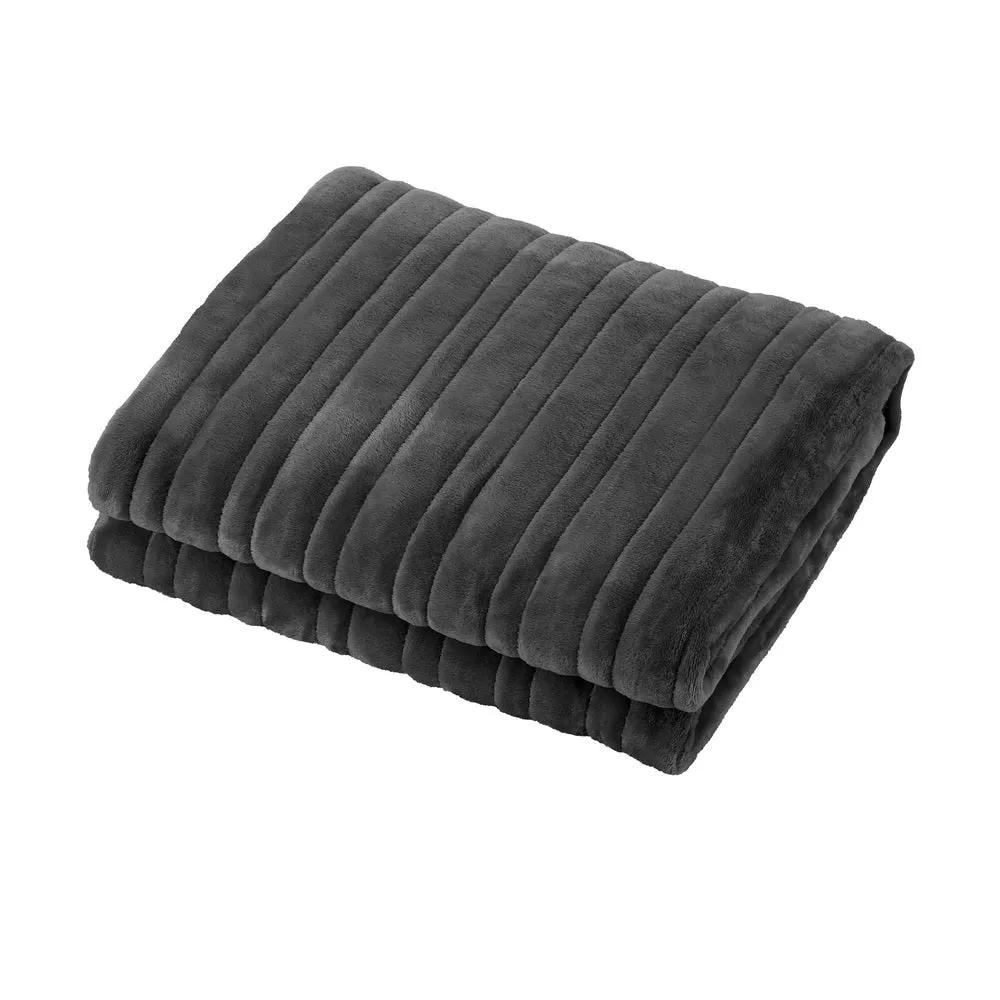 Washable Electric Heated Throw Rug Flannel Coral