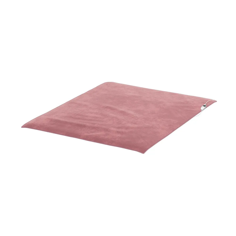 Washable Electric Heated Throw Rug Flannel Pink
