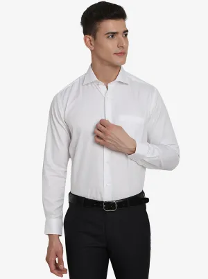 White Striped Regular Fit Formal Shirt | JadeBlue