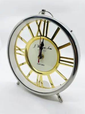 William Sons ESTD 1720 Brass Dial Desk Clock with Roman Numerals by TENABLE Nautical MART