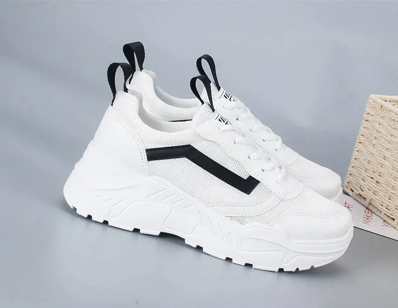 Women Casual Shoes Comfortable Breathable Mesh Sneakers Womens's Flat White Sneakers Vulcanized Shoe Zapatos Mujer
