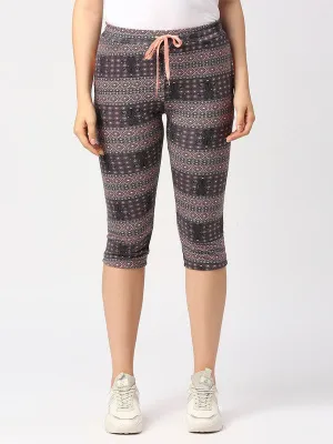 Women Multicolor Printed Capri - AT-EASE CAPRI - TL-OR