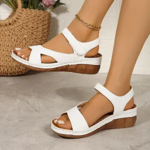 Women's Floral Velcro Platform Sandals