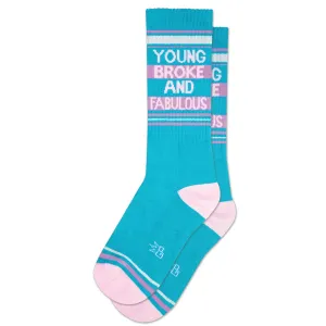 YOUNG BROKE AND FABULOUS GYM SOCK