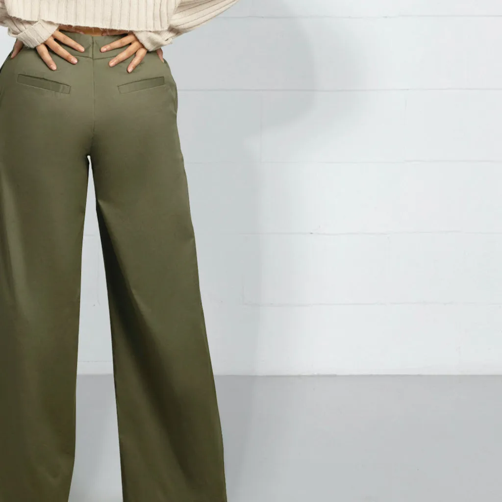 Your Work to Weekend Pant - Wide Leg - Olive
